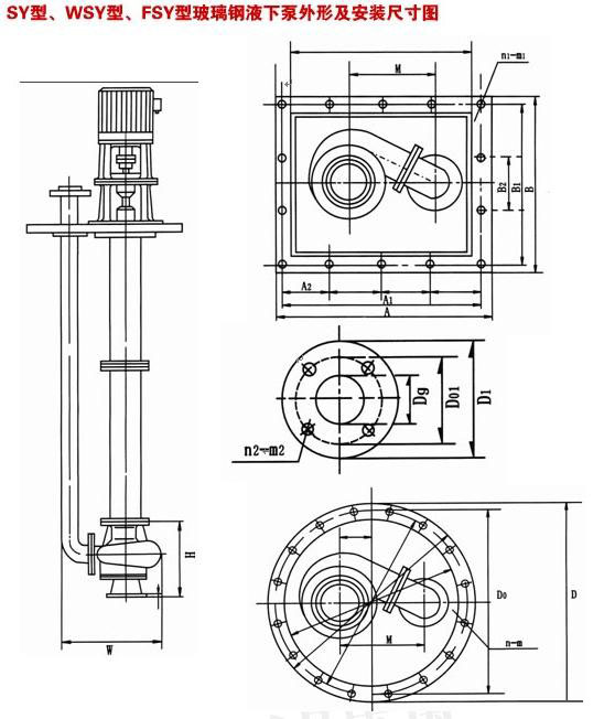 FSY型、WSY型立式玻璃鋼液下泵